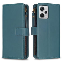 Load image into Gallery viewer, 9 Card Slots Zipper Wallet Leather Flip Phone Case, For Xiaomi Poco F5 5G, For Xiaomi Redmi Note 12S 4G, For Xiaomi Redmi Note 12 4G, For Xiaomi Civi 3 5G, For Xiaomi Redmi A1 / A2, For Xiaomi Redmi Note 12 Pro+ 5G Global, For Xiaomi Redmi Note 12 Pro ...