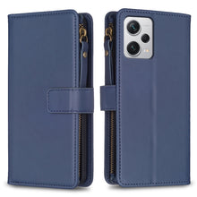 Load image into Gallery viewer, 9 Card Slots Zipper Wallet Leather Flip Phone Case, For Xiaomi Poco F5 5G, For Xiaomi Redmi Note 12S 4G, For Xiaomi Redmi Note 12 4G, For Xiaomi Civi 3 5G, For Xiaomi Redmi A1 / A2, For Xiaomi Redmi Note 12 Pro+ 5G Global, For Xiaomi Redmi Note 12 Pro ...