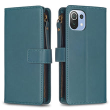Load image into Gallery viewer, 9 Card Slots Zipper Wallet Leather Flip Phone Case, For Xiaomi Redmi 10C, For Xiaomi 12 Pro, For Xiaomi 12, For Xiaomi Redmi Note 11 Pro, For Xiaomi Mi 11T / 11T Pro, For Xiaomi Redmi 10, For Xiaomi Mi 11 Lite, For Xiaomi Redmi Note 10 5G