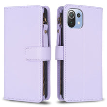 Load image into Gallery viewer, 9 Card Slots Zipper Wallet Leather Flip Phone Case, For Xiaomi Redmi 10C, For Xiaomi 12 Pro, For Xiaomi 12, For Xiaomi Redmi Note 11 Pro, For Xiaomi Mi 11T / 11T Pro, For Xiaomi Redmi 10, For Xiaomi Mi 11 Lite, For Xiaomi Redmi Note 10 5G