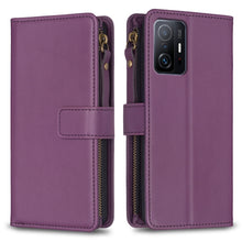 Load image into Gallery viewer, 9 Card Slots Zipper Wallet Leather Flip Phone Case, For Xiaomi Redmi 10C, For Xiaomi 12 Pro, For Xiaomi 12, For Xiaomi Redmi Note 11 Pro, For Xiaomi Mi 11T / 11T Pro, For Xiaomi Redmi 10, For Xiaomi Mi 11 Lite, For Xiaomi Redmi Note 10 5G
