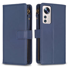 Load image into Gallery viewer, 9 Card Slots Zipper Wallet Leather Flip Phone Case, For Xiaomi Redmi 12C, For Xiaomi 13 Lite, For Xiaomi Redmi K60 / K60 Pro, For Xiaomi 13 Pro, For Xiaomi 13, For Xiaomi 12T / 12T Pro, For Xiaomi 12 Lite, For Xiaomi Redmi 10 5G