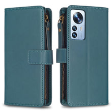 Load image into Gallery viewer, 9 Card Slots Zipper Wallet Leather Flip Phone Case, For Xiaomi Redmi 10C, For Xiaomi 12 Pro, For Xiaomi 12, For Xiaomi Redmi Note 11 Pro, For Xiaomi Mi 11T / 11T Pro, For Xiaomi Redmi 10, For Xiaomi Mi 11 Lite, For Xiaomi Redmi Note 10 5G