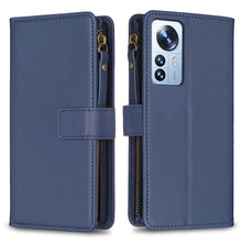 Load image into Gallery viewer, 9 Card Slots Zipper Wallet Leather Flip Phone Case, For Xiaomi Redmi 10C, For Xiaomi 12 Pro, For Xiaomi 12, For Xiaomi Redmi Note 11 Pro, For Xiaomi Mi 11T / 11T Pro, For Xiaomi Redmi 10, For Xiaomi Mi 11 Lite, For Xiaomi Redmi Note 10 5G