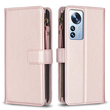 Load image into Gallery viewer, 9 Card Slots Zipper Wallet Leather Flip Phone Case, For Xiaomi Redmi 10C, For Xiaomi 12 Pro, For Xiaomi 12, For Xiaomi Redmi Note 11 Pro, For Xiaomi Mi 11T / 11T Pro, For Xiaomi Redmi 10, For Xiaomi Mi 11 Lite, For Xiaomi Redmi Note 10 5G