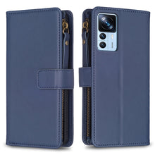 Load image into Gallery viewer, 9 Card Slots Zipper Wallet Leather Flip Phone Case, For Xiaomi Redmi 12C, For Xiaomi 13 Lite, For Xiaomi Redmi K60 / K60 Pro, For Xiaomi 13 Pro, For Xiaomi 13, For Xiaomi 12T / 12T Pro, For Xiaomi 12 Lite, For Xiaomi Redmi 10 5G