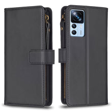 Load image into Gallery viewer, 9 Card Slots Zipper Wallet Leather Flip Phone Case, For Xiaomi Redmi 12C, For Xiaomi 13 Lite, For Xiaomi Redmi K60 / K60 Pro, For Xiaomi 13 Pro, For Xiaomi 13, For Xiaomi 12T / 12T Pro, For Xiaomi 12 Lite, For Xiaomi Redmi 10 5G