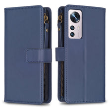 Load image into Gallery viewer, 9 Card Slots Zipper Wallet Leather Flip Phone Case, For Xiaomi Redmi 10C, For Xiaomi 12 Pro, For Xiaomi 12, For Xiaomi Redmi Note 11 Pro, For Xiaomi Mi 11T / 11T Pro, For Xiaomi Redmi 10, For Xiaomi Mi 11 Lite, For Xiaomi Redmi Note 10 5G