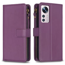 Load image into Gallery viewer, 9 Card Slots Zipper Wallet Leather Flip Phone Case, For Xiaomi Redmi 10C, For Xiaomi 12 Pro, For Xiaomi 12, For Xiaomi Redmi Note 11 Pro, For Xiaomi Mi 11T / 11T Pro, For Xiaomi Redmi 10, For Xiaomi Mi 11 Lite, For Xiaomi Redmi Note 10 5G