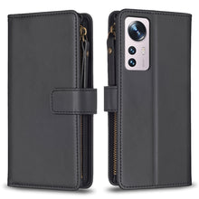 Load image into Gallery viewer, 9 Card Slots Zipper Wallet Leather Flip Phone Case, For Xiaomi Redmi 10C, For Xiaomi 12 Pro, For Xiaomi 12, For Xiaomi Redmi Note 11 Pro, For Xiaomi Mi 11T / 11T Pro, For Xiaomi Redmi 10, For Xiaomi Mi 11 Lite, For Xiaomi Redmi Note 10 5G