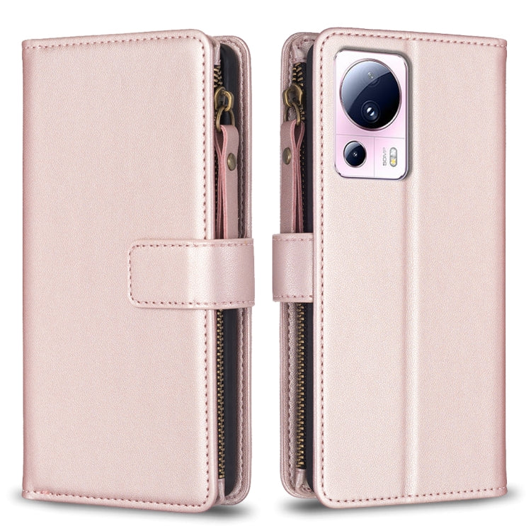 9 Card Slots Zipper Wallet Leather Flip Phone Case, For Xiaomi Redmi 12C, For Xiaomi 13 Lite, For Xiaomi Redmi K60 / K60 Pro, For Xiaomi 13 Pro, For Xiaomi 13, For Xiaomi 12T / 12T Pro, For Xiaomi 12 Lite, For Xiaomi Redmi 10 5G