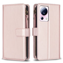 Load image into Gallery viewer, 9 Card Slots Zipper Wallet Leather Flip Phone Case, For Xiaomi Redmi 12C, For Xiaomi 13 Lite, For Xiaomi Redmi K60 / K60 Pro, For Xiaomi 13 Pro, For Xiaomi 13, For Xiaomi 12T / 12T Pro, For Xiaomi 12 Lite, For Xiaomi Redmi 10 5G