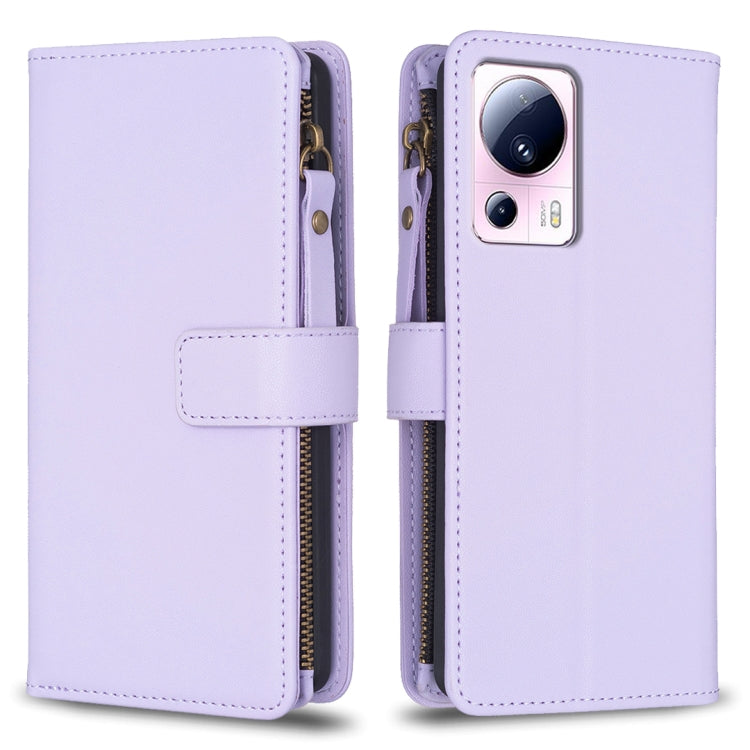 9 Card Slots Zipper Wallet Leather Flip Phone Case, For Xiaomi Redmi 12C, For Xiaomi 13 Lite, For Xiaomi Redmi K60 / K60 Pro, For Xiaomi 13 Pro, For Xiaomi 13, For Xiaomi 12T / 12T Pro, For Xiaomi 12 Lite, For Xiaomi Redmi 10 5G