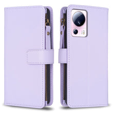 Load image into Gallery viewer, 9 Card Slots Zipper Wallet Leather Flip Phone Case, For Xiaomi Redmi 12C, For Xiaomi 13 Lite, For Xiaomi Redmi K60 / K60 Pro, For Xiaomi 13 Pro, For Xiaomi 13, For Xiaomi 12T / 12T Pro, For Xiaomi 12 Lite, For Xiaomi Redmi 10 5G