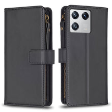 Load image into Gallery viewer, 9 Card Slots Zipper Wallet Leather Flip Phone Case, For Xiaomi Redmi 12C, For Xiaomi 13 Lite, For Xiaomi Redmi K60 / K60 Pro, For Xiaomi 13 Pro, For Xiaomi 13, For Xiaomi 12T / 12T Pro, For Xiaomi 12 Lite, For Xiaomi Redmi 10 5G