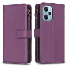 Load image into Gallery viewer, 9 Card Slots Zipper Wallet Leather Flip Phone Case, For Xiaomi Poco F5 5G, For Xiaomi Redmi Note 12S 4G, For Xiaomi Redmi Note 12 4G, For Xiaomi Civi 3 5G, For Xiaomi Redmi A1 / A2, For Xiaomi Redmi Note 12 Pro+ 5G Global, For Xiaomi Redmi Note 12 Pro ...