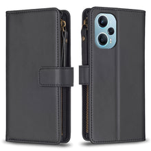 Load image into Gallery viewer, 9 Card Slots Zipper Wallet Leather Flip Phone Case, For Xiaomi Poco F5 5G, For Xiaomi Redmi Note 12S 4G, For Xiaomi Redmi Note 12 4G, For Xiaomi Civi 3 5G, For Xiaomi Redmi A1 / A2, For Xiaomi Redmi Note 12 Pro+ 5G Global, For Xiaomi Redmi Note 12 Pro ...
