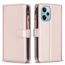Load image into Gallery viewer, 9 Card Slots Zipper Wallet Leather Flip Phone Case, For Xiaomi Poco F5 5G, For Xiaomi Redmi Note 12S 4G, For Xiaomi Redmi Note 12 4G, For Xiaomi Civi 3 5G, For Xiaomi Redmi A1 / A2, For Xiaomi Redmi Note 12 Pro+ 5G Global, For Xiaomi Redmi Note 12 Pro ...