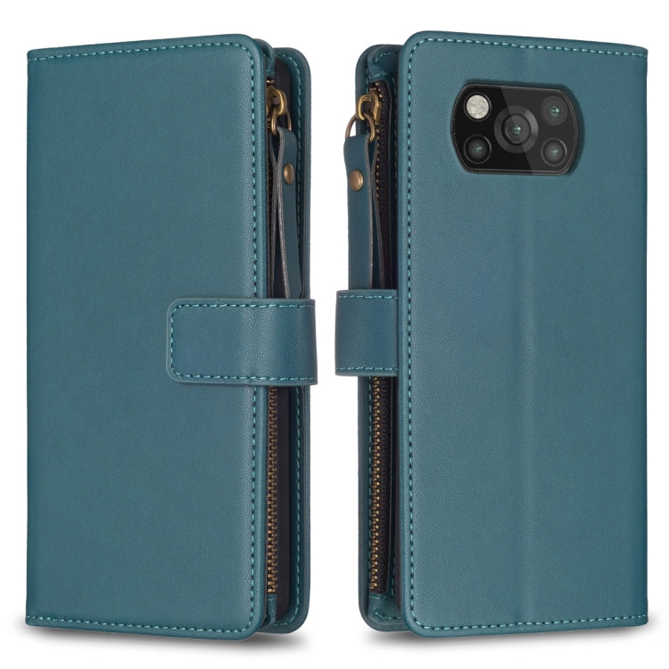 9 Card Slots Zipper Wallet Leather Flip Phone Case, For Xiaomi Redmi Note 10 Pro, For Xiaomi Redmi Note 10, For Xiaomi Poco X3, For Xiaomi Redmi 9A, For Xiaomi Redmi 9, For Xiaomi Redmi 9C, For Xiaomi Redmi Note 9 Pro Max