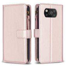 Load image into Gallery viewer, 9 Card Slots Zipper Wallet Leather Flip Phone Case, For Xiaomi Redmi Note 10 Pro, For Xiaomi Redmi Note 10, For Xiaomi Poco X3, For Xiaomi Redmi 9A, For Xiaomi Redmi 9, For Xiaomi Redmi 9C, For Xiaomi Redmi Note 9 Pro Max
