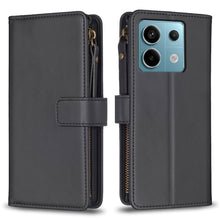 Load image into Gallery viewer, 9 Card Slots Zipper Wallet Leather Flip Phone Case, For Xiaomi Redmi Note 13 Pro 4G Global, For Xiaomi Poco M6 Pro 4G, For Xiaomi Redmi Note 13 4G Global, For Xiaomi Redmi Note 13, For Xiaomi Redmi 13C, For Xiaomi Redmi Note 13 Pro+ 5G                 ...