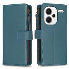 Load image into Gallery viewer, 9 Card Slots Zipper Wallet Leather Flip Phone Case, For Xiaomi Redmi Note 13 Pro 4G Global, For Xiaomi Poco M6 Pro 4G, For Xiaomi Redmi Note 13 4G Global, For Xiaomi Redmi Note 13, For Xiaomi Redmi 13C, For Xiaomi Redmi Note 13 Pro+ 5G                 ...