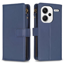 Load image into Gallery viewer, 9 Card Slots Zipper Wallet Leather Flip Phone Case, For Xiaomi Redmi Note 13 Pro 4G Global, For Xiaomi Poco M6 Pro 4G, For Xiaomi Redmi Note 13 4G Global, For Xiaomi Redmi Note 13, For Xiaomi Redmi 13C, For Xiaomi Redmi Note 13 Pro+ 5G                 ...