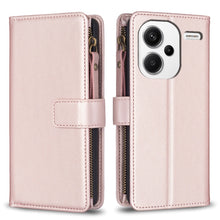 Load image into Gallery viewer, 9 Card Slots Zipper Wallet Leather Flip Phone Case, For Xiaomi Redmi Note 13 Pro 4G Global, For Xiaomi Poco M6 Pro 4G, For Xiaomi Redmi Note 13 4G Global, For Xiaomi Redmi Note 13, For Xiaomi Redmi 13C, For Xiaomi Redmi Note 13 Pro+ 5G                 ...