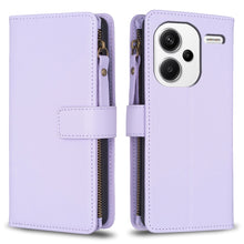 Load image into Gallery viewer, 9 Card Slots Zipper Wallet Leather Flip Phone Case, For Xiaomi Redmi Note 13 Pro 4G Global, For Xiaomi Poco M6 Pro 4G, For Xiaomi Redmi Note 13 4G Global, For Xiaomi Redmi Note 13, For Xiaomi Redmi 13C, For Xiaomi Redmi Note 13 Pro+ 5G                 ...