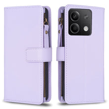 Load image into Gallery viewer, 9 Card Slots Zipper Wallet Leather Flip Phone Case, For Xiaomi Redmi Note 13 Pro 4G Global, For Xiaomi Poco M6 Pro 4G, For Xiaomi Redmi Note 13 4G Global, For Xiaomi Redmi Note 13, For Xiaomi Redmi 13C, For Xiaomi Redmi Note 13 Pro+ 5G                 ...