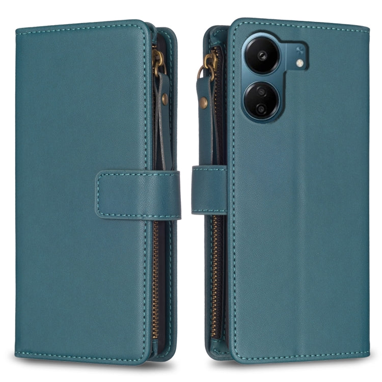 9 Card Slots Zipper Wallet Leather Flip Phone Case, For Xiaomi Redmi Note 13 Pro 4G Global, For Xiaomi Poco M6 Pro 4G, For Xiaomi Redmi Note 13 4G Global, For Xiaomi Redmi Note 13, For Xiaomi Redmi 13C, For Xiaomi Redmi Note 13 Pro+ 5G                 ...