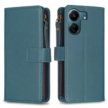 Load image into Gallery viewer, 9 Card Slots Zipper Wallet Leather Flip Phone Case, For Xiaomi Redmi Note 13 Pro 4G Global, For Xiaomi Poco M6 Pro 4G, For Xiaomi Redmi Note 13 4G Global, For Xiaomi Redmi Note 13, For Xiaomi Redmi 13C, For Xiaomi Redmi Note 13 Pro+ 5G                 ...