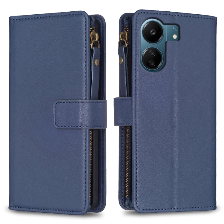 9 Card Slots Zipper Wallet Leather Flip Phone Case, For Xiaomi Redmi Note 13 Pro 4G Global, For Xiaomi Poco M6 Pro 4G, For Xiaomi Redmi Note 13 4G Global, For Xiaomi Redmi Note 13, For Xiaomi Redmi 13C, For Xiaomi Redmi Note 13 Pro+ 5G                 ...