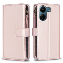 Load image into Gallery viewer, 9 Card Slots Zipper Wallet Leather Flip Phone Case, For Xiaomi Redmi Note 13 Pro 4G Global, For Xiaomi Poco M6 Pro 4G, For Xiaomi Redmi Note 13 4G Global, For Xiaomi Redmi Note 13, For Xiaomi Redmi 13C, For Xiaomi Redmi Note 13 Pro+ 5G                 ...