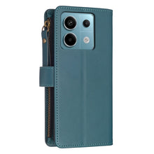 Load image into Gallery viewer, 9 Card Slots Zipper Wallet Leather Flip Phone Case, For Xiaomi Redmi Note 13 Pro 4G Global, For Xiaomi Poco M6 Pro 4G, For Xiaomi Redmi Note 13 4G Global, For Xiaomi Redmi Note 13, For Xiaomi Redmi 13C, For Xiaomi Redmi Note 13 Pro+ 5G                 ...