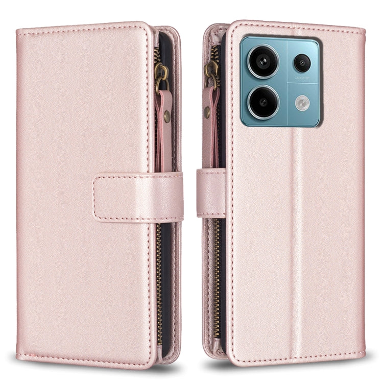 9 Card Slots Zipper Wallet Leather Flip Phone Case, For Xiaomi Redmi Note 13 Pro 4G Global, For Xiaomi Poco M6 Pro 4G, For Xiaomi Redmi Note 13 4G Global, For Xiaomi Redmi Note 13, For Xiaomi Redmi 13C, For Xiaomi Redmi Note 13 Pro+ 5G                 ...
