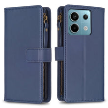 Load image into Gallery viewer, 9 Card Slots Zipper Wallet Leather Flip Phone Case, For Xiaomi Redmi Note 13 Pro 4G Global, For Xiaomi Poco M6 Pro 4G, For Xiaomi Redmi Note 13 4G Global, For Xiaomi Redmi Note 13, For Xiaomi Redmi 13C, For Xiaomi Redmi Note 13 Pro+ 5G                 ...