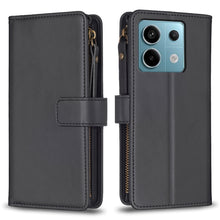 Load image into Gallery viewer, 9 Card Slots Zipper Wallet Leather Flip Phone Case, For Xiaomi Redmi Note 13 Pro 4G Global, For Xiaomi Poco M6 Pro 4G, For Xiaomi Redmi Note 13 4G Global, For Xiaomi Redmi Note 13, For Xiaomi Redmi 13C, For Xiaomi Redmi Note 13 Pro+ 5G                 ...
