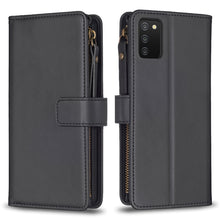 Load image into Gallery viewer, 9 Card Slots Zipper Wallet Leather Flip Phone Case, For Samsung Galaxy A73 5G, For Samsung Galaxy A33, For Samsung Galaxy A13, For Samsung Galaxy S22 Ultra 5G, For Samsung Galaxy S22+ 5G, For Samsung Galaxy S22 5G, For Samsung Galaxy A03s              ...