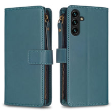 Load image into Gallery viewer, 9 Card Slots Zipper Wallet Leather Flip Phone Case, For Samsung Galaxy A73 5G, For Samsung Galaxy A33, For Samsung Galaxy A13, For Samsung Galaxy S22 Ultra 5G, For Samsung Galaxy S22+ 5G, For Samsung Galaxy S22 5G, For Samsung Galaxy A03s              ...
