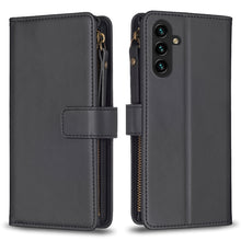 Load image into Gallery viewer, 9 Card Slots Zipper Wallet Leather Flip Phone Case, For Samsung Galaxy A73 5G, For Samsung Galaxy A33, For Samsung Galaxy A13, For Samsung Galaxy S22 Ultra 5G, For Samsung Galaxy S22+ 5G, For Samsung Galaxy S22 5G, For Samsung Galaxy A03s              ...