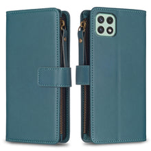 Load image into Gallery viewer, 9 Card Slots Zipper Wallet Leather Flip Phone Case, For Samsung Galaxy A22 4G, For Samsung Galaxy A22 5G, For Samsung Galaxy S21 FE 5G, For Samsung Galaxy A23 4G, For Samsung Galaxy A32 4G, For Samsung Galaxy A72, For Samsung Galaxy A52                ...