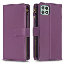 Load image into Gallery viewer, 9 Card Slots Zipper Wallet Leather Flip Phone Case, For Samsung Galaxy A22 4G, For Samsung Galaxy A22 5G, For Samsung Galaxy S21 FE 5G, For Samsung Galaxy A23 4G, For Samsung Galaxy A32 4G, For Samsung Galaxy A72, For Samsung Galaxy A52                ...
