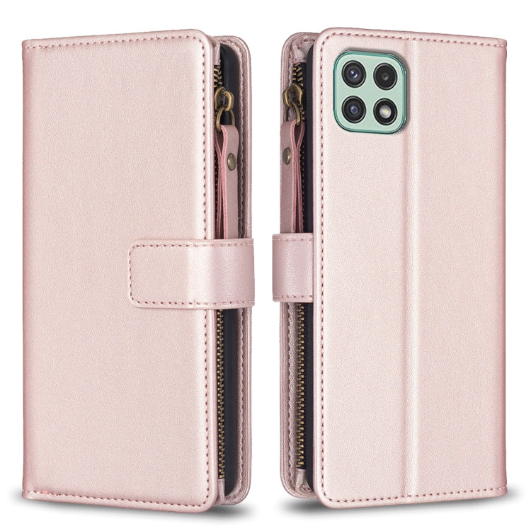 9 Card Slots Zipper Wallet Leather Flip Phone Case, For Samsung Galaxy A22 4G, For Samsung Galaxy A22 5G, For Samsung Galaxy S21 FE 5G, For Samsung Galaxy A23 4G, For Samsung Galaxy A32 4G, For Samsung Galaxy A72, For Samsung Galaxy A52                ...