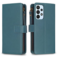 Load image into Gallery viewer, 9 Card Slots Zipper Wallet Leather Flip Phone Case, For Samsung Galaxy A22 4G, For Samsung Galaxy A22 5G, For Samsung Galaxy S21 FE 5G, For Samsung Galaxy A23 4G, For Samsung Galaxy A32 4G, For Samsung Galaxy A72, For Samsung Galaxy A52                ...