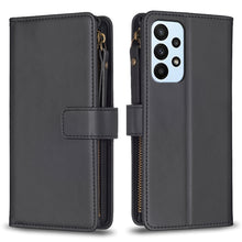 Load image into Gallery viewer, 9 Card Slots Zipper Wallet Leather Flip Phone Case, For Samsung Galaxy A22 4G, For Samsung Galaxy A22 5G, For Samsung Galaxy S21 FE 5G, For Samsung Galaxy A23 4G, For Samsung Galaxy A32 4G, For Samsung Galaxy A72, For Samsung Galaxy A52                ...