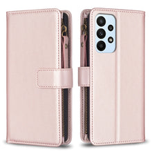 Load image into Gallery viewer, 9 Card Slots Zipper Wallet Leather Flip Phone Case, For Samsung Galaxy A22 4G, For Samsung Galaxy A22 5G, For Samsung Galaxy S21 FE 5G, For Samsung Galaxy A23 4G, For Samsung Galaxy A32 4G, For Samsung Galaxy A72, For Samsung Galaxy A52                ...