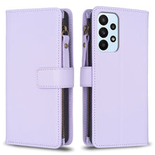 Load image into Gallery viewer, 9 Card Slots Zipper Wallet Leather Flip Phone Case, For Samsung Galaxy A22 4G, For Samsung Galaxy A22 5G, For Samsung Galaxy S21 FE 5G, For Samsung Galaxy A23 4G, For Samsung Galaxy A32 4G, For Samsung Galaxy A72, For Samsung Galaxy A52                ...