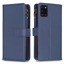 Load image into Gallery viewer, 9 Card Slots Zipper Wallet Leather Flip Phone Case, For Samsung Galaxy A32 5G, For Samsung Galaxy S21 5G, For Samsung Galaxy S21+ 5G, For Samsung Galaxy S21 Ultra 5G, For Samsung Galaxy A12, For Samsung Galaxy A42 5G, For Samsung Galaxy A31            ...