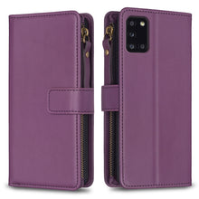 Load image into Gallery viewer, 9 Card Slots Zipper Wallet Leather Flip Phone Case, For Samsung Galaxy A32 5G, For Samsung Galaxy S21 5G, For Samsung Galaxy S21+ 5G, For Samsung Galaxy S21 Ultra 5G, For Samsung Galaxy A12, For Samsung Galaxy A42 5G, For Samsung Galaxy A31            ...